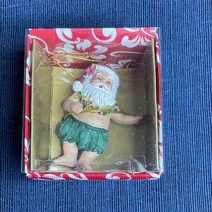 Hawaiian Santa Ornament